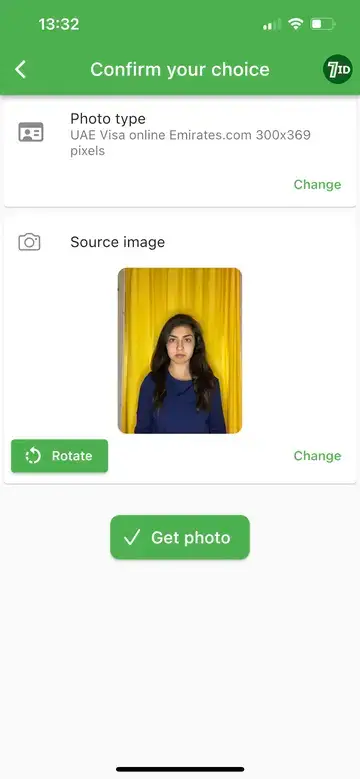 7ID: Emirats Àrabs Units Visa Photo Maker