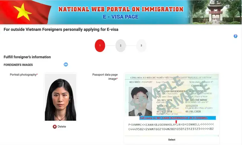 Hogyan csatolhatok fényképet egy vietnami e-Visa kérelemhez?