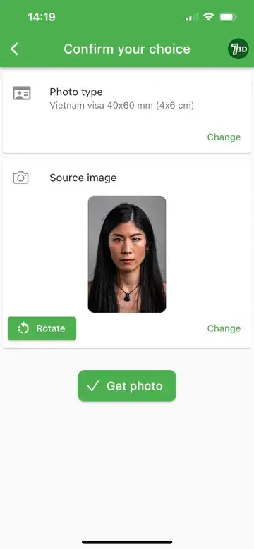 7ID: Vietnam Visa-fotoformaat