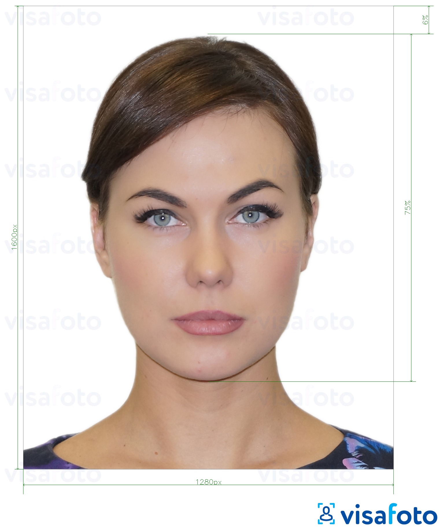 Primjer fotografije za Grčka vozačka dozvola 1280x1600 piksela s točno određenom veličinom