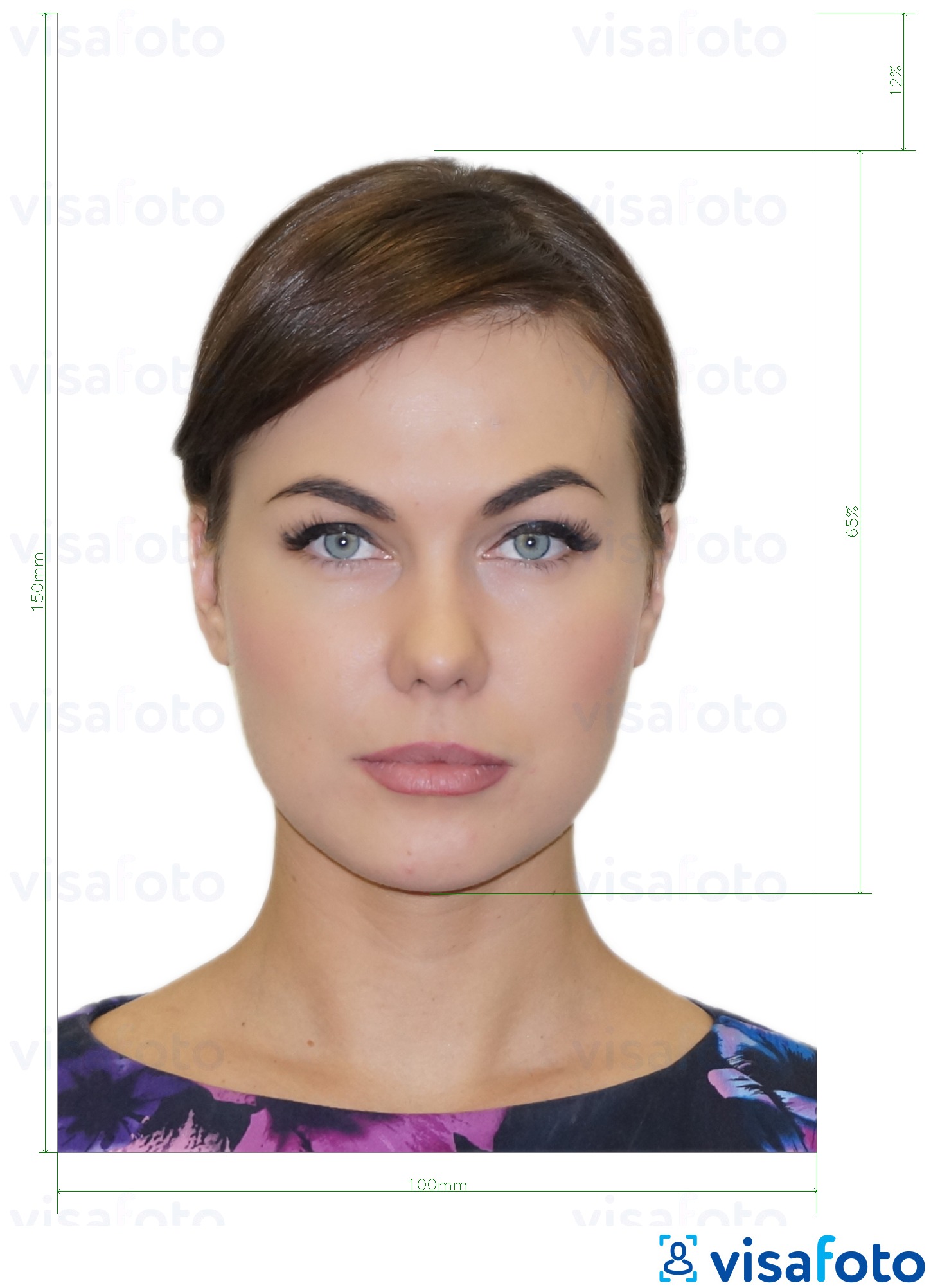 Primjer fotografije za Moldovska osobna iskaznica (Buletin de identitate) 10x15 cm s točno određenom veličinom