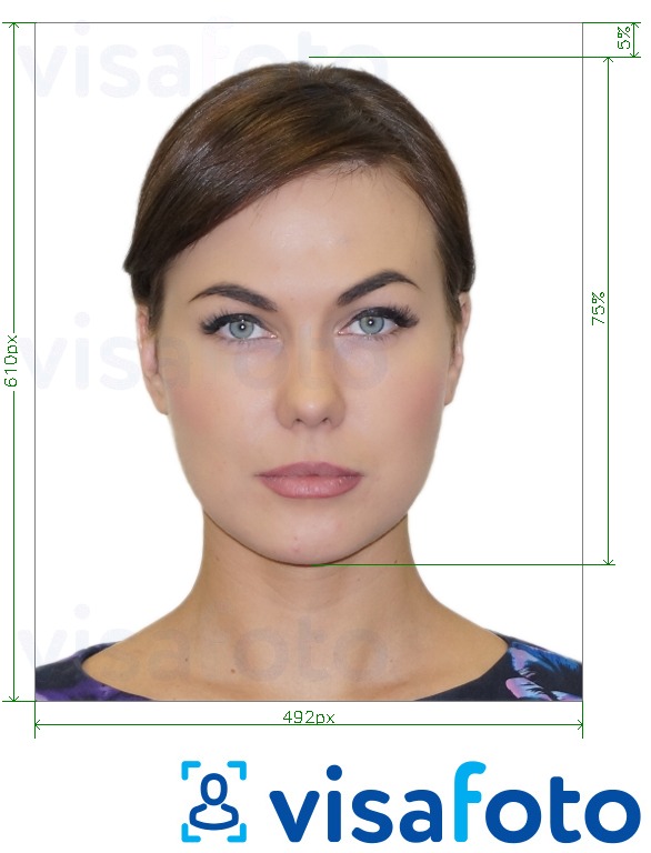 Primjer fotografije za Poljska ID kartica online 492x610 piksela s točno određenom veličinom