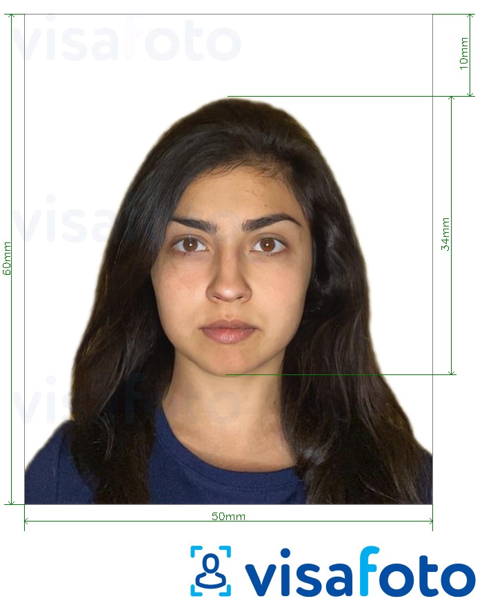 Primjer fotografije za Turska Vozačka dozvola 5x6 cm s točno određenom veličinom